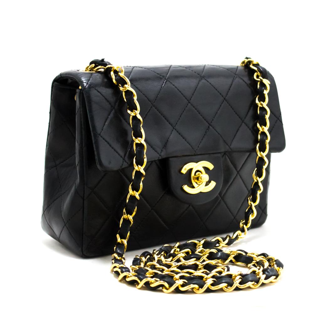 S48 Chanel Authentic Mini Square Small Chain Shoulder Bag
