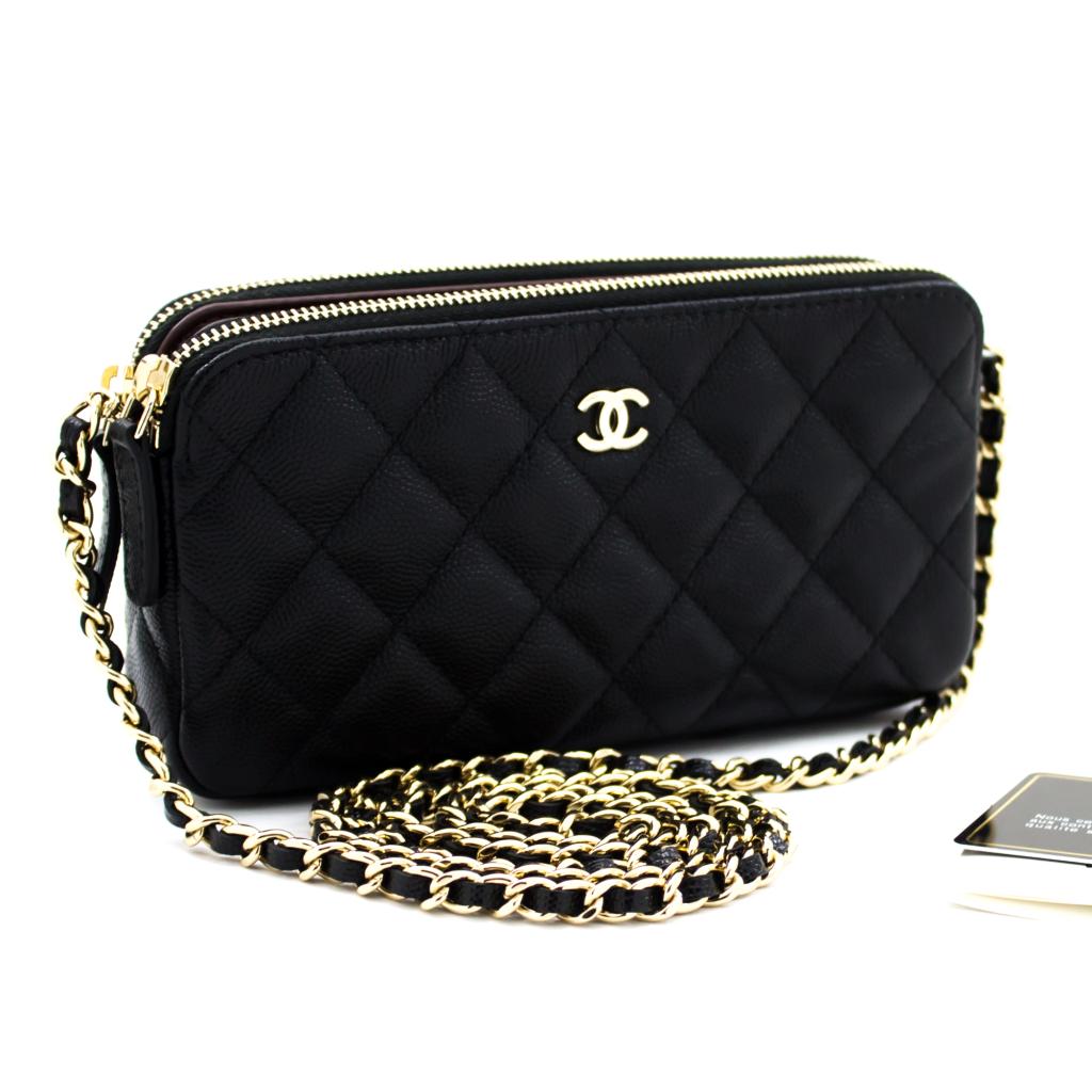 chanel double chain shoulder bag