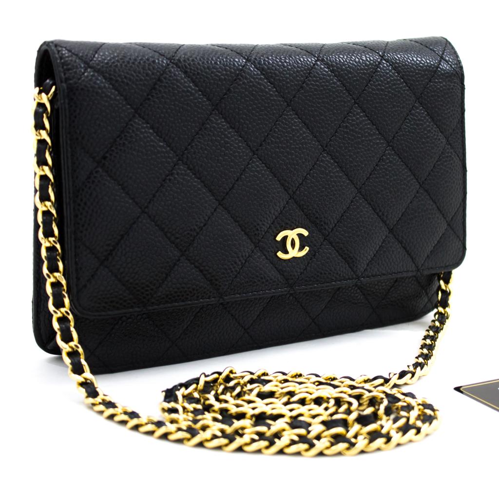 chanel caviar wallet on chain